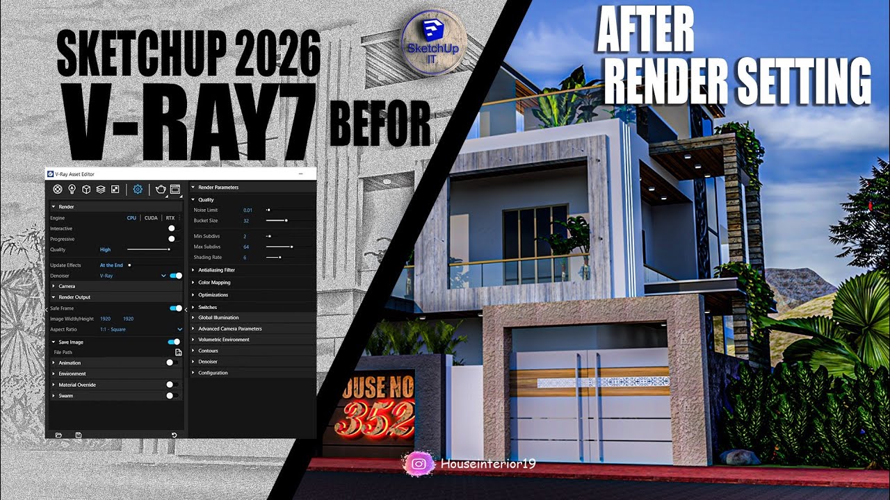 How To Get High Quality Render In Sketchup 2026 + V-Ray 7 - YouTube