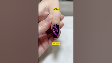 the cat eye gel color shifted ribbon effect tutorial #nails #nailart #nailtutorial #nailtech