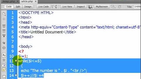 สอน php คำสั่ง while