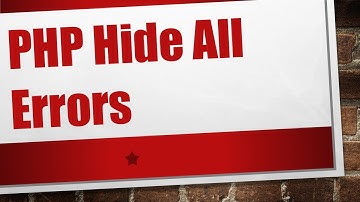 PHP Hide All Errors