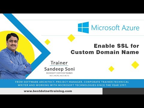 Enable SSL for Custom Domain Name | Azure Services for hosting web application
