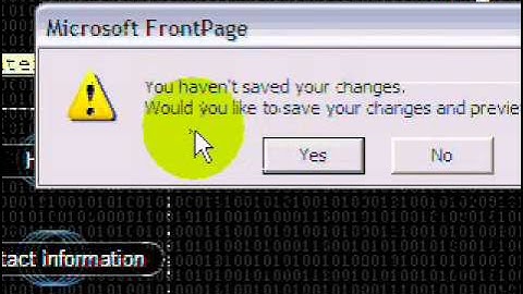 FrontPage Tutorial 7 - Adding hyperlinks