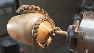 Woodturning  The Snake Goblet