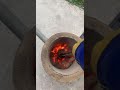 Melting aluminium can in my homemade furnace