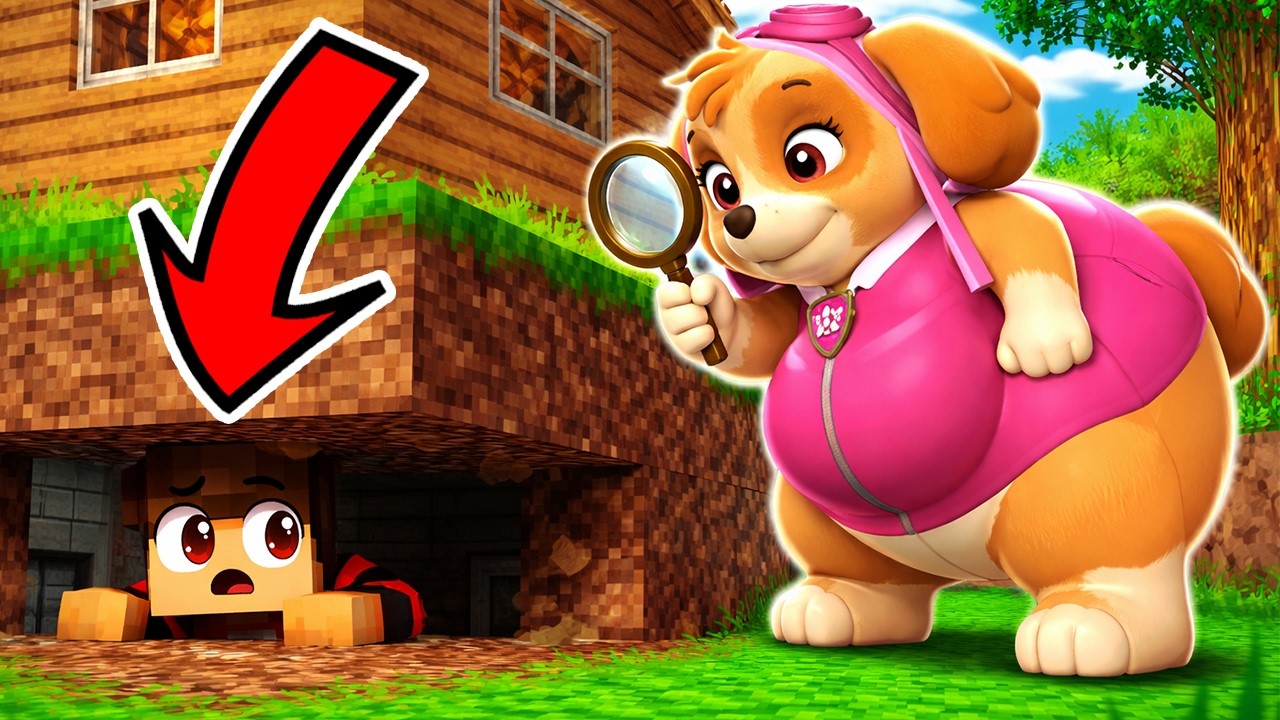 😱 Я СПРЯТАЛСЯ под ДОМОМ ОТ ТОЛСТОЙ СКАЙ В МАЙНКРАФТЕ