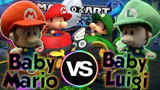 ABM: Baby Mario Vs Baby Luigi !! Mario Kart 8 Deluxe Gameplay Match !! HD