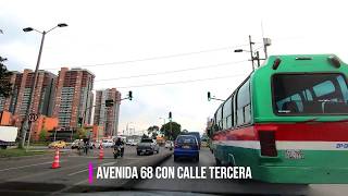 VOLANDO EN DRONE 4K  - DRIVING BOGOTA- AV 68 DE CALLE 3 A CALLE 26 EN CUARENTENA- COLOMBIA