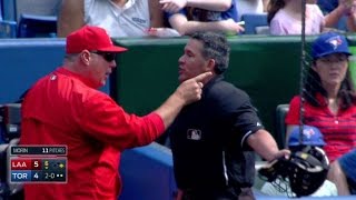 LAA@TOR: Scioscia, ump exchange words in 6th inning Profile