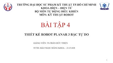 Thiết kế Robot Planar 3 bậc tự do (SolidWorks, Matlab, Simscape)