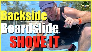 Backside boardslide shove it ~ (Skateboarding Progression)