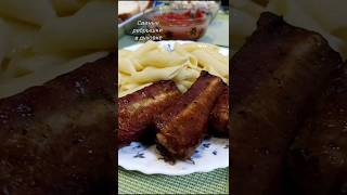 Ребрышки в соевом соусе и в духовке. #shorts #рёбрышки #рецепт