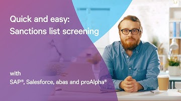 Quick and easy: Sanctions list screening