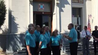 VFW Luneta Post 52 Patriot's Day ceremony with The Stockton Portsmen singing God Bless America