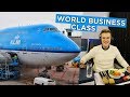 $4000 Flight In KLM 747-400 BUSINESS CLASS - Amsterdam to Hong Kong (My First Time on KLM)