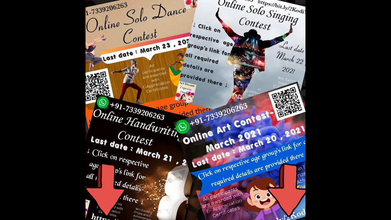 March 2021 Contests ( ↓ click on respective age group's link in description for details ↓ )