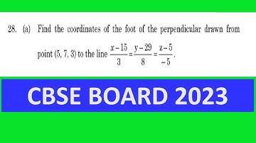 Find the coordinates of the foot of the perpendicular drawn from point (5, 7, 3) to the line