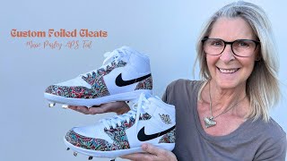Custom Jordan 1 Retro Baseball Cleats Tutorial | Custom Baseball Spikes | Transfer Foils
