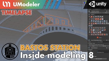 3D Modeling in Unity - Timelapse of Modeling & Unwrapping the station in Bastos Station (8/12)