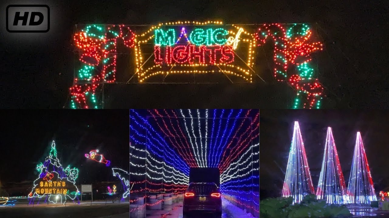 (HD) Magic of Lights Drive thru Light Show in Jones Beach, New York