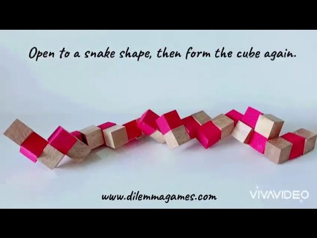 Snake Cube Puzzle or Serpent Cube Wooden Puzzle Toy – Puzzle Solution