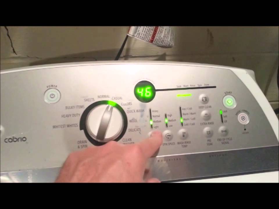 Whirlpool Cabrio washer problem - YouTube