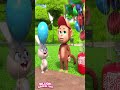 Baby bunny flew away with a giant balloon #billionsurprisetoys #kidssongs #shorts