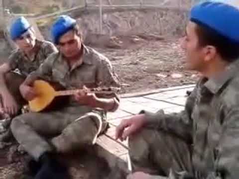 Türkiye Askerinden PKK marşı PKK Kürdü asker yapan ezik devlet