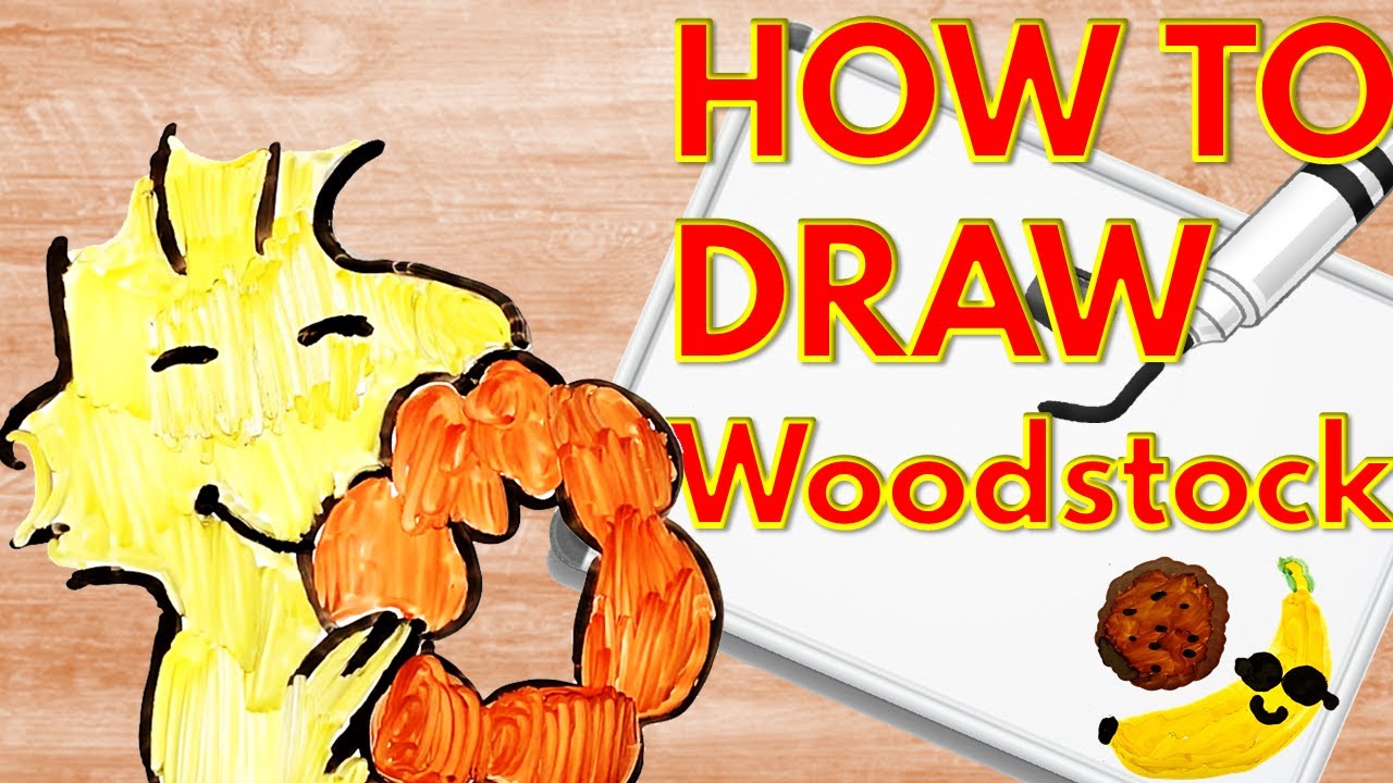Cookie Banana How To Draw Woodstock Peanuts Snoopy クッキーバナナ ウッドストック スヌーピー 描き方 Youtube