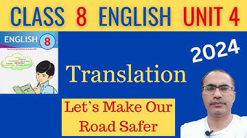 8Th Class English New Book 2024 Unit 4 Translation || Let
