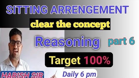 REASONING Sitting Arrangement part -6 For-SSC GD, SSC MTS,SI, RAILWAY GROUP D, NTPC,RAS,RRB #success