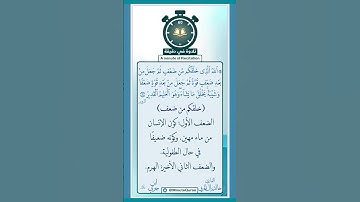 تلاوة في دقيقة ( الله الذي خلقكم من ضعف ) تلاوة للقارئ د.خالد الحربي