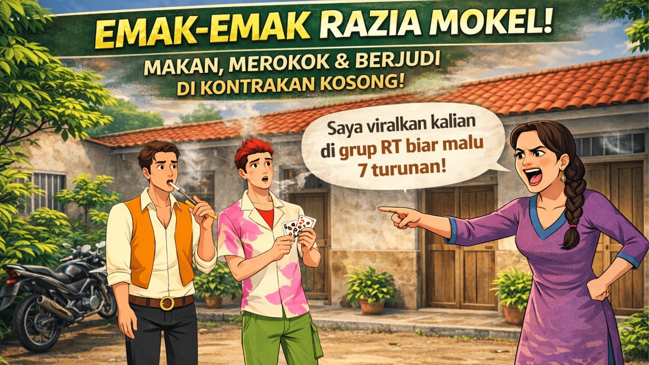 EMAK-EMAK RAZIA MOKEL! BONGKAR SARANG PEMUDA NAKAL! DRAMA ANIMASI
