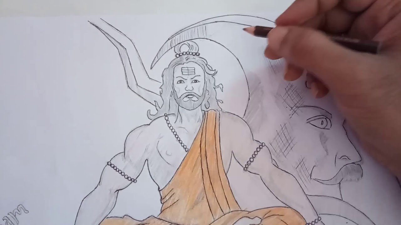 Lord Parshurammy previous sketch now in colour. YouTube