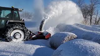 Snow Blowing the Yard