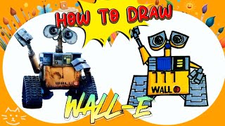 How To Draw Wall-E The Robot Step By Step Easy Cartoon Tutorial | Fun Time Kids Club
