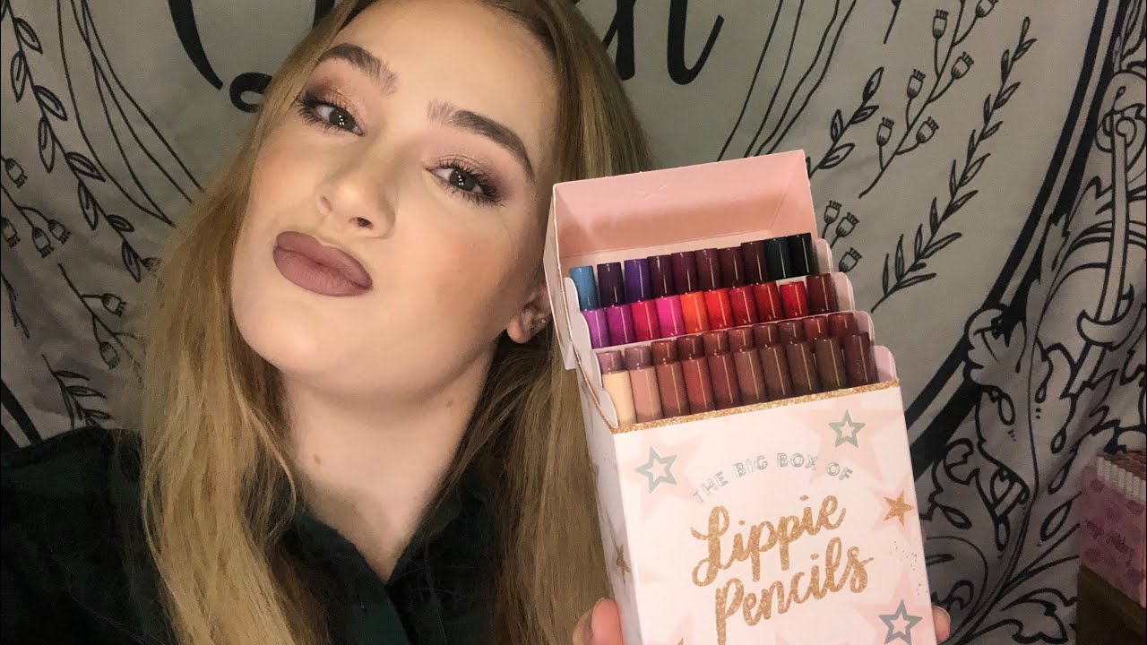 ALL 40 COLOURPOP LIPPIE PENCILS SWATCHED - YouTube