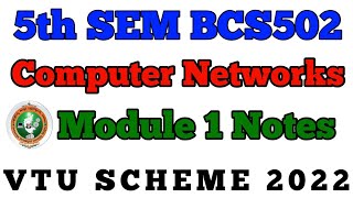 💥 5th SEM COMPUTER NETWORKS MODULE 1 NOTES || BCS502 #vtu #viral #cn