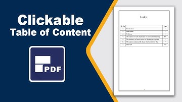 How to Create Clickable Table of Content in pdf using PDFelement