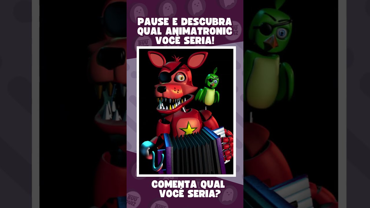 🐰🎸 DESCUBRA QUAL ANIMATRONICS FNAF VOCÊ SÉRIA #quiz #fnaf  #fivenightsatfreddys #viral 