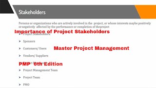 Who are stakeholders of project in urdu