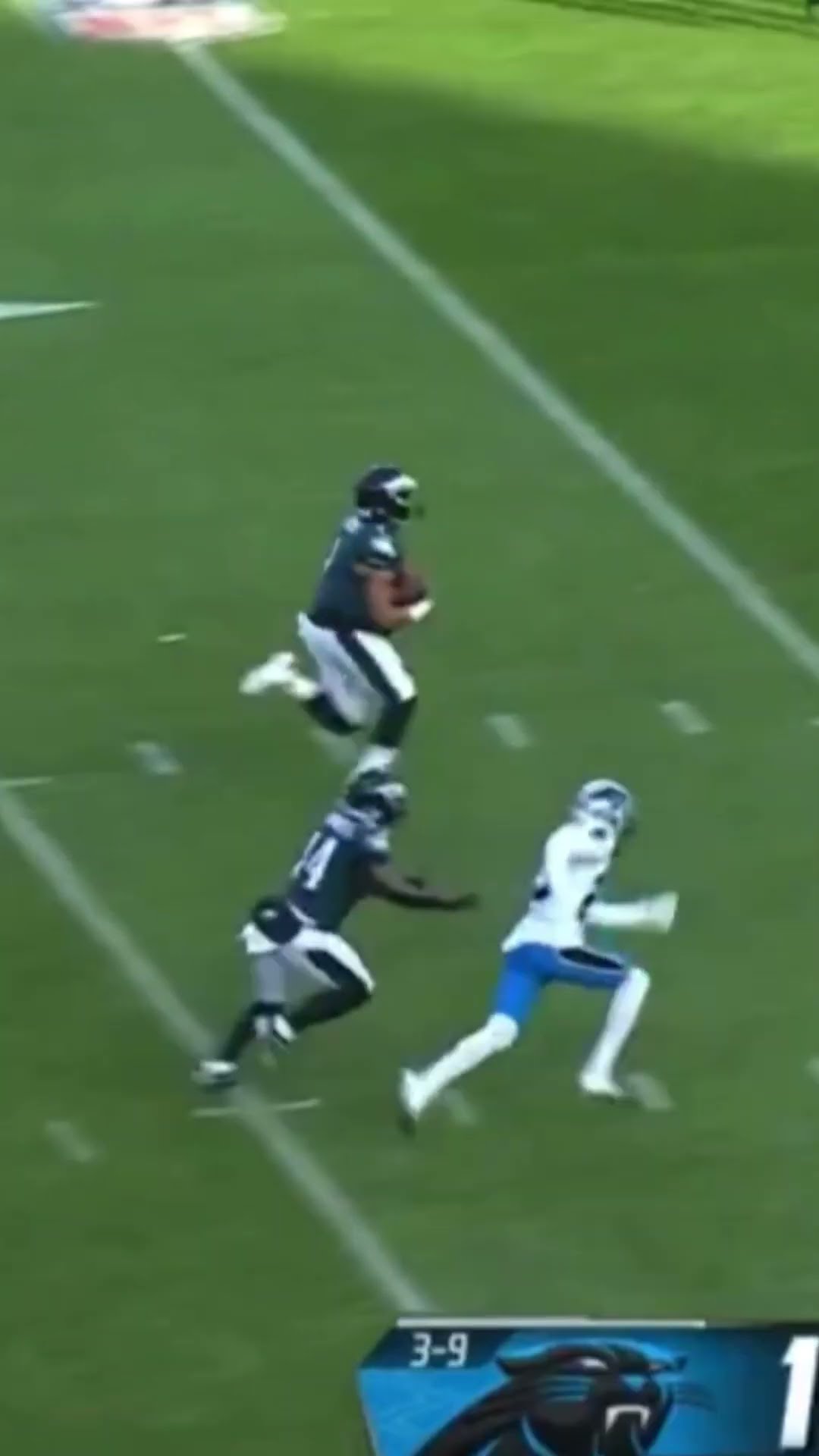 Jalen Hurts scrambles for a HUGE 35-YARD GAIN on 3rd Down ?? Eagles vs Panthers Highlights