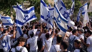 Jerusalem Day Celebration - Walking Flag parade to the Old City Jerusalem