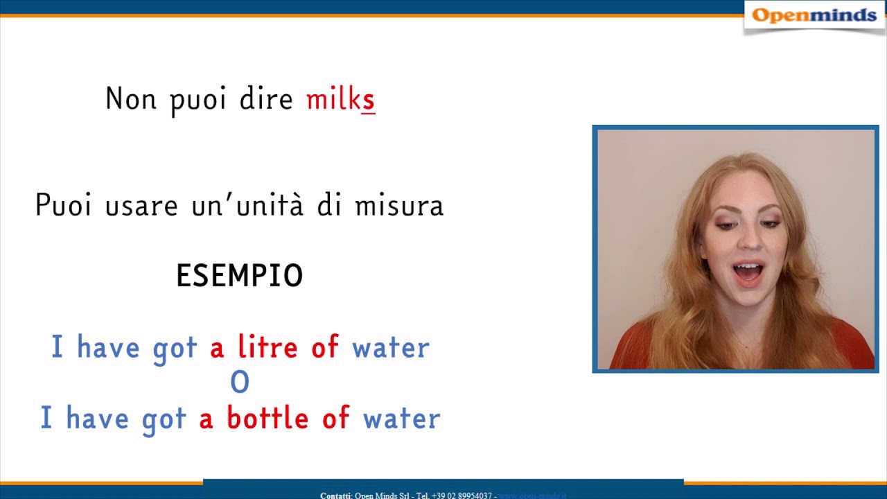 Nomi numerabili e non numerabili in inglese - YouTube