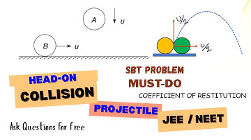 Head-on Collision | Coefficient of Restitution | SBT Question | JEE & NEET Physics