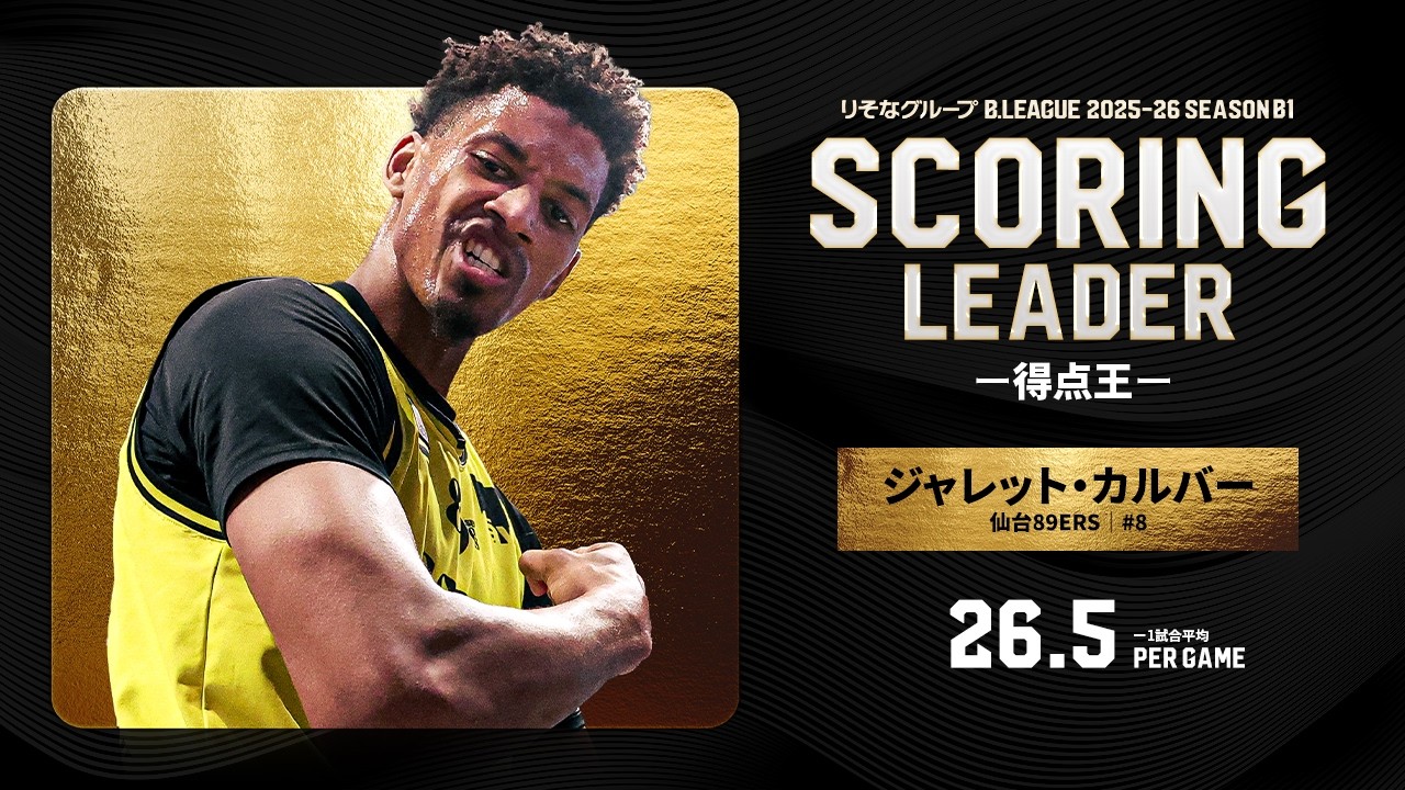 一気見Bリーグ】仙台#8 ジャレット・カルバーの2025-26シーズンの全