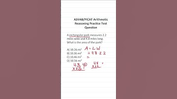ASVAB/PiCAT Arithmetic Reasoning Practice Test Question: Area of a Rectangle #acetheasvab