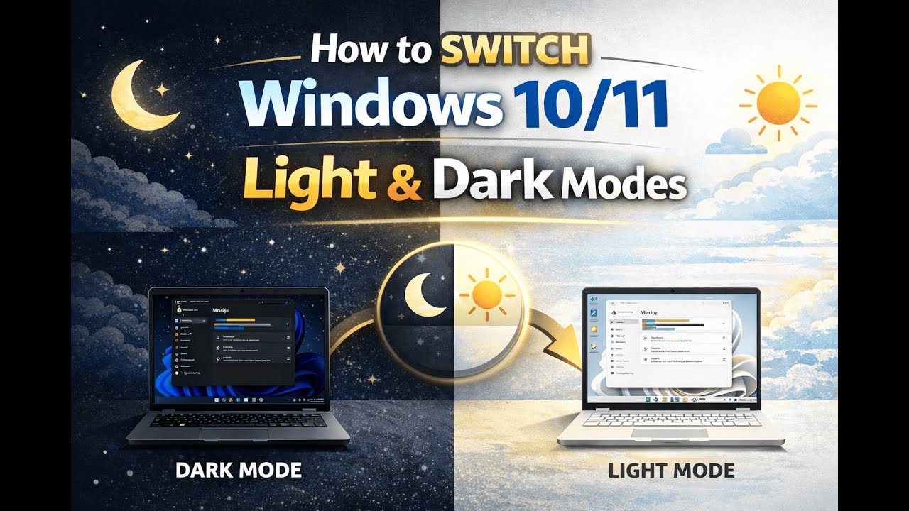 🌓 How to Switch Between Dark Mode & Light Mode on Windows 10 / 11 ...