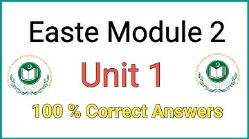 Easte Module 2 Unit 1 I Module 2 | Unit 1 | EaSTE Training | QAED App I Qaed Training