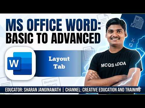 MS Word Full Course |Layout Tab of MS Word | Basic to Advanced | Sharan ...