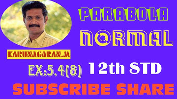 12th STD Ex.5.4(8) If normal at pt t1 on parabola y^2=4ax meets it again at t2, PT t2=-(t1+2/t1)